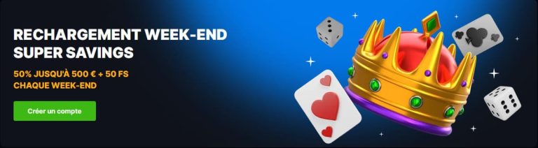 BetFlare Casino bonus recharge weekend