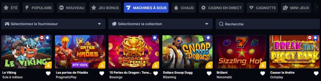 BetFlare Casino machines à sous